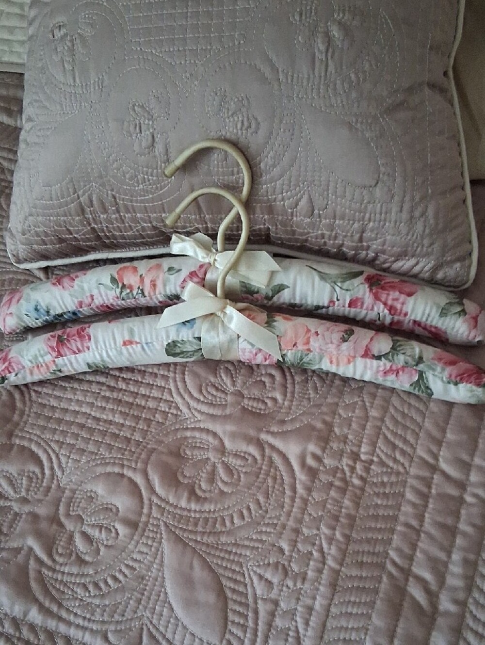 Vintage Padded Satin Hangers